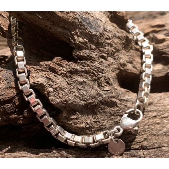 Tiffany & Co. Sterling Silver Linked Venetian Bracelet - Picture 3 of 5